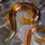 Pyrex tail spirals (Amber)