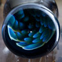 Pyrex glass blue/green squid throat plugs