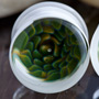 Pyrex glass green squid throat plugs