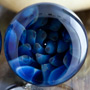 Pyrex glass blue squid throat plugs