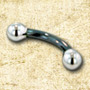 PRE-ORDER Niobium curved barbell with steel balls