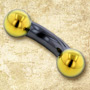 PRE-ORDER Niobium curved barbell with titanium balls