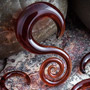 Pyrex glass mini spiral hoops (Pomegranate)