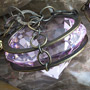 Pink glass chandelier weights