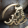 18k gold plated skull silhouette design