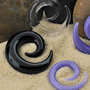 Pyrex glass spirals (Lavender)