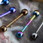 Titanium straight barbell (internally threaded)