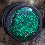 Reversible glaze/glitter silicone plug (Green) 
