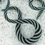 Striped glass double twists