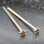 14k Gold straight star nostril
