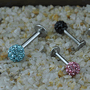 Labret with multi-gem covered balls