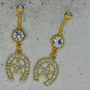 Horseshoe gem navel