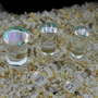 Single flare purple on clear Luciferins