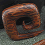 Coconut wood square spirals