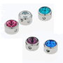 Titanium faceted gem bead (not threaded)