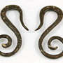 Coconut shell swan spirals