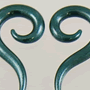 Pyrex tail spirals (Green)