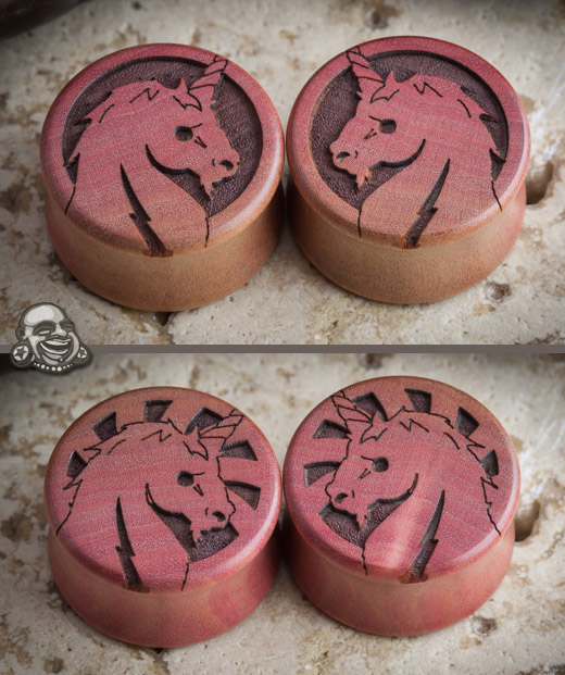 Double Sided Pink Ivory Plugs