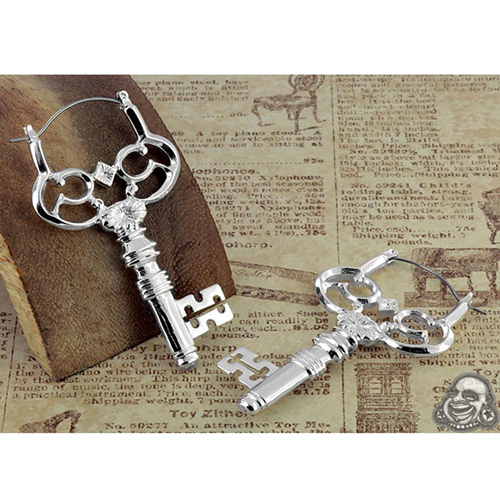 Key Hoop Earrings