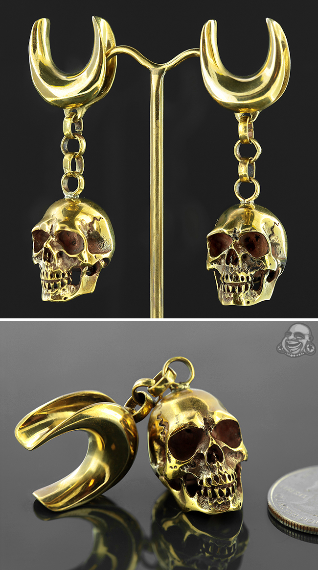 Solid Brass Small Cranio Weights with Spreader Hooks