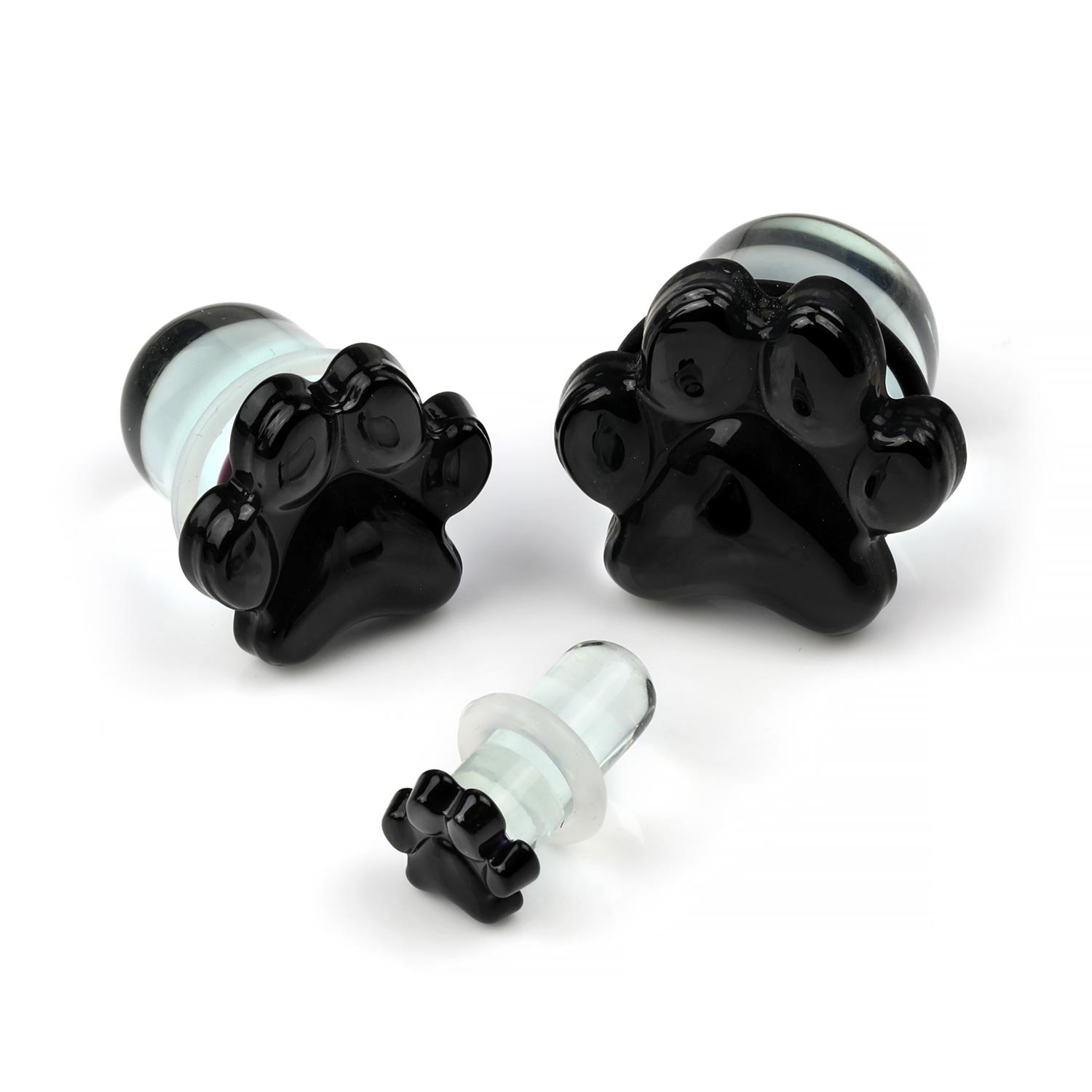 6g 5/8" Acrylic Screw Ear Plugs With Wolf Design - Multicolor Flesh Tunnel For Lobe | Gauge-Craze