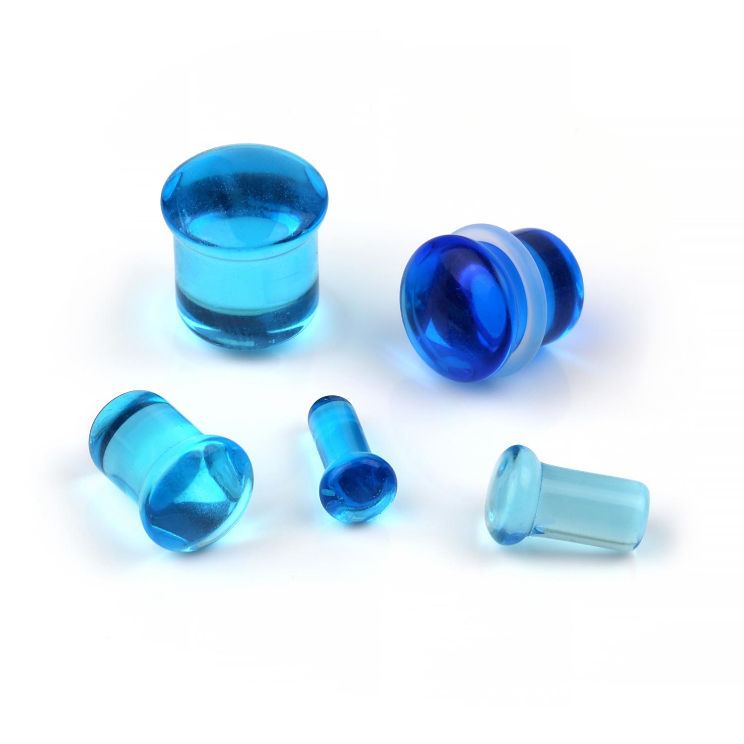Basic Single Flare Solid Color Glass Plugs| Gauges