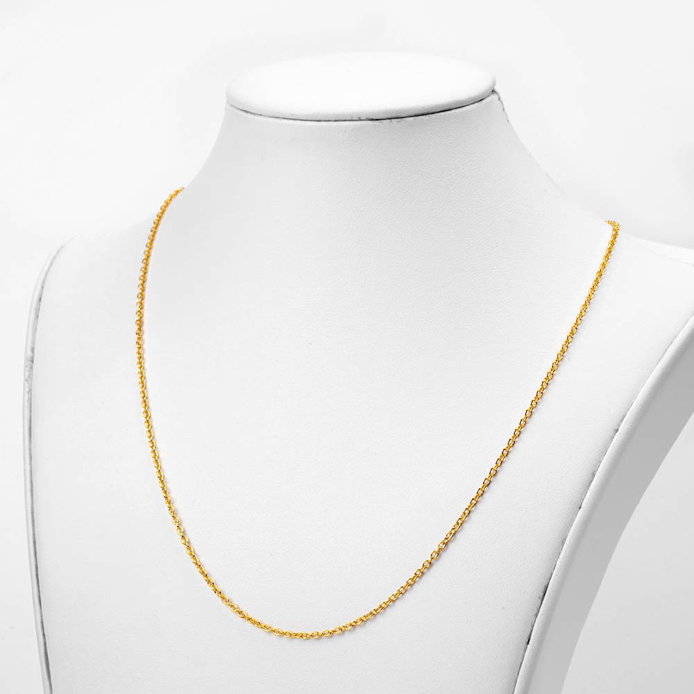 Golden Flat Cable Necklace Chain