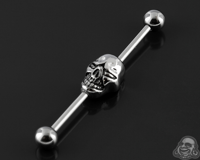 Steel Skull Industrial Barbell