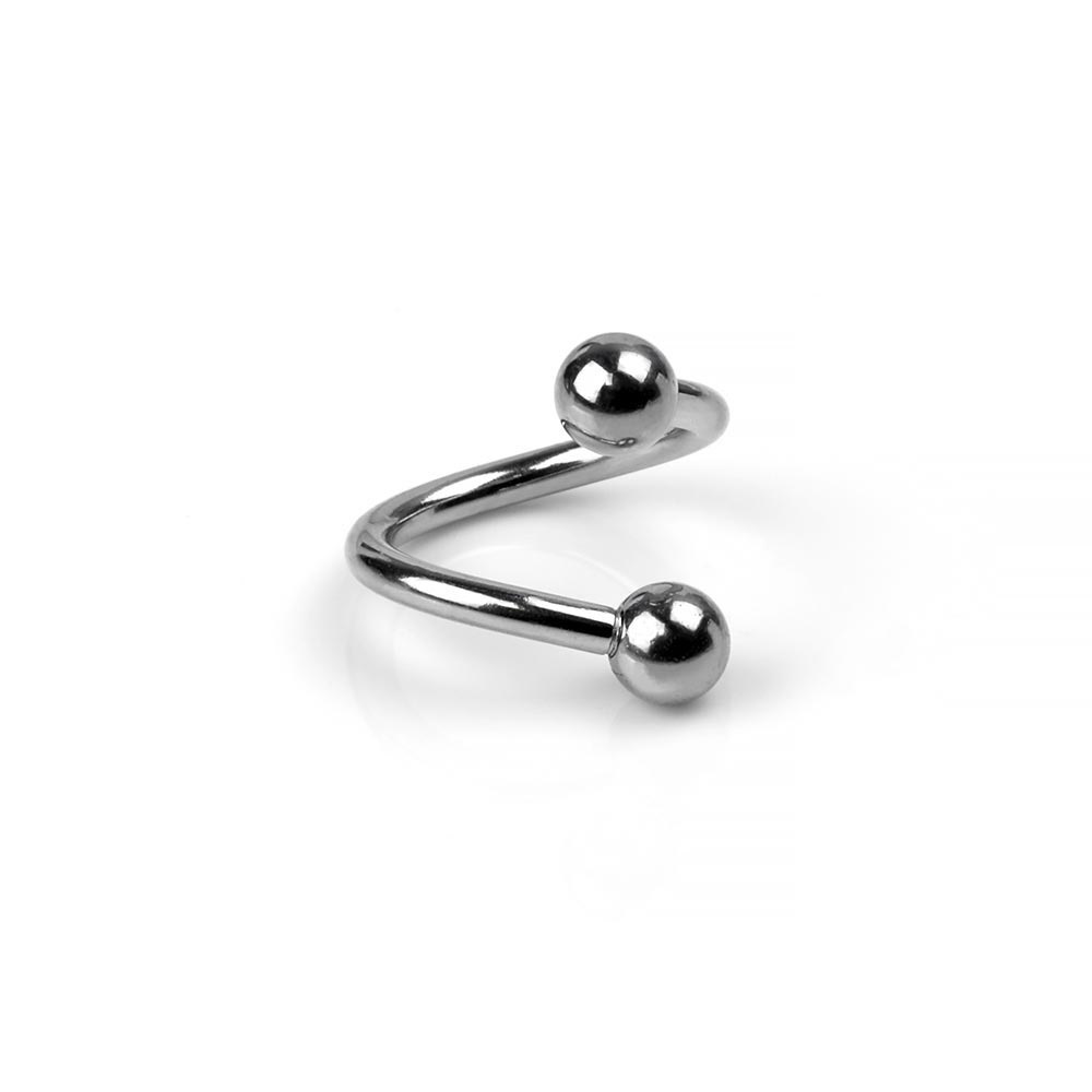 Surgical Steel Spiral Barbell - 14 Gauge 36mm Triple Twist Piercing Jewelry For Cartilage
