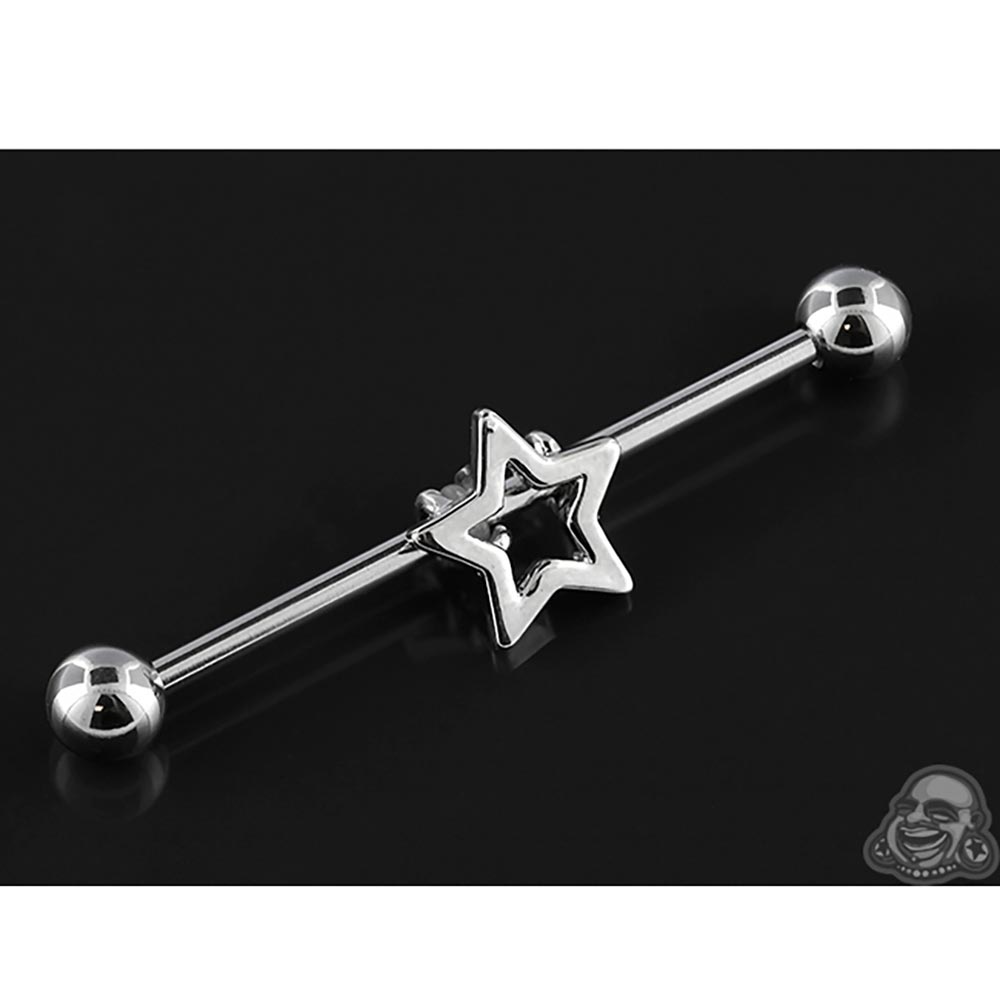 Steel Star Cut Out Industrial Barbell Set
