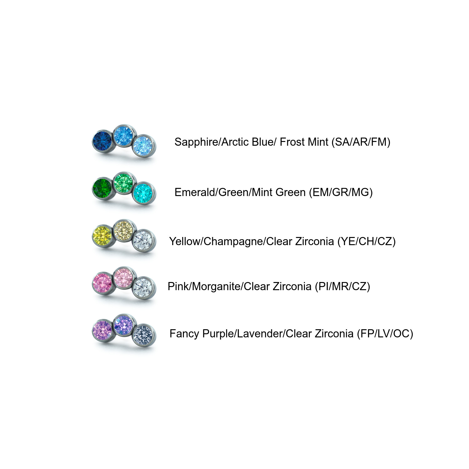 Neometal Titanium Ombre Threadless End Collection