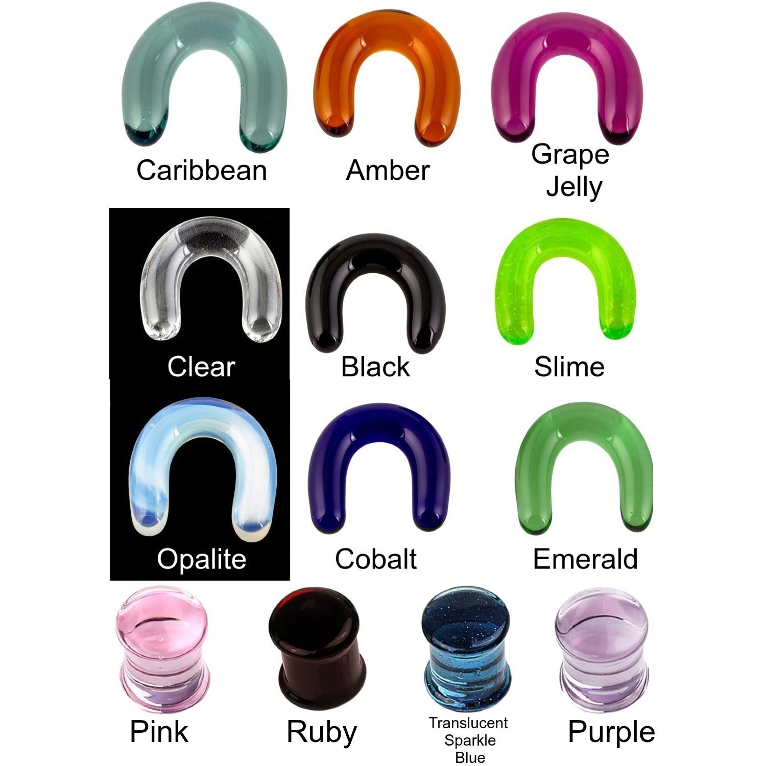 Custom Order Glass U Shaped Septum Retainer