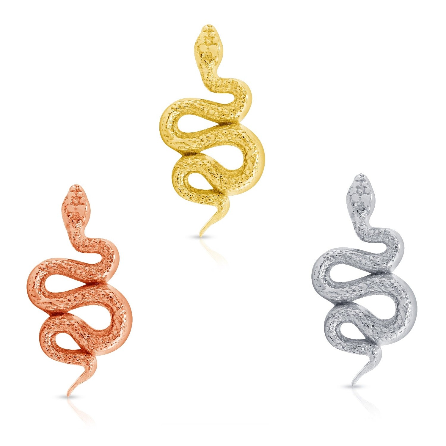 Metal Snake Rattle Custom Order 14k Gold Rattlesnake Internally Threaded End
