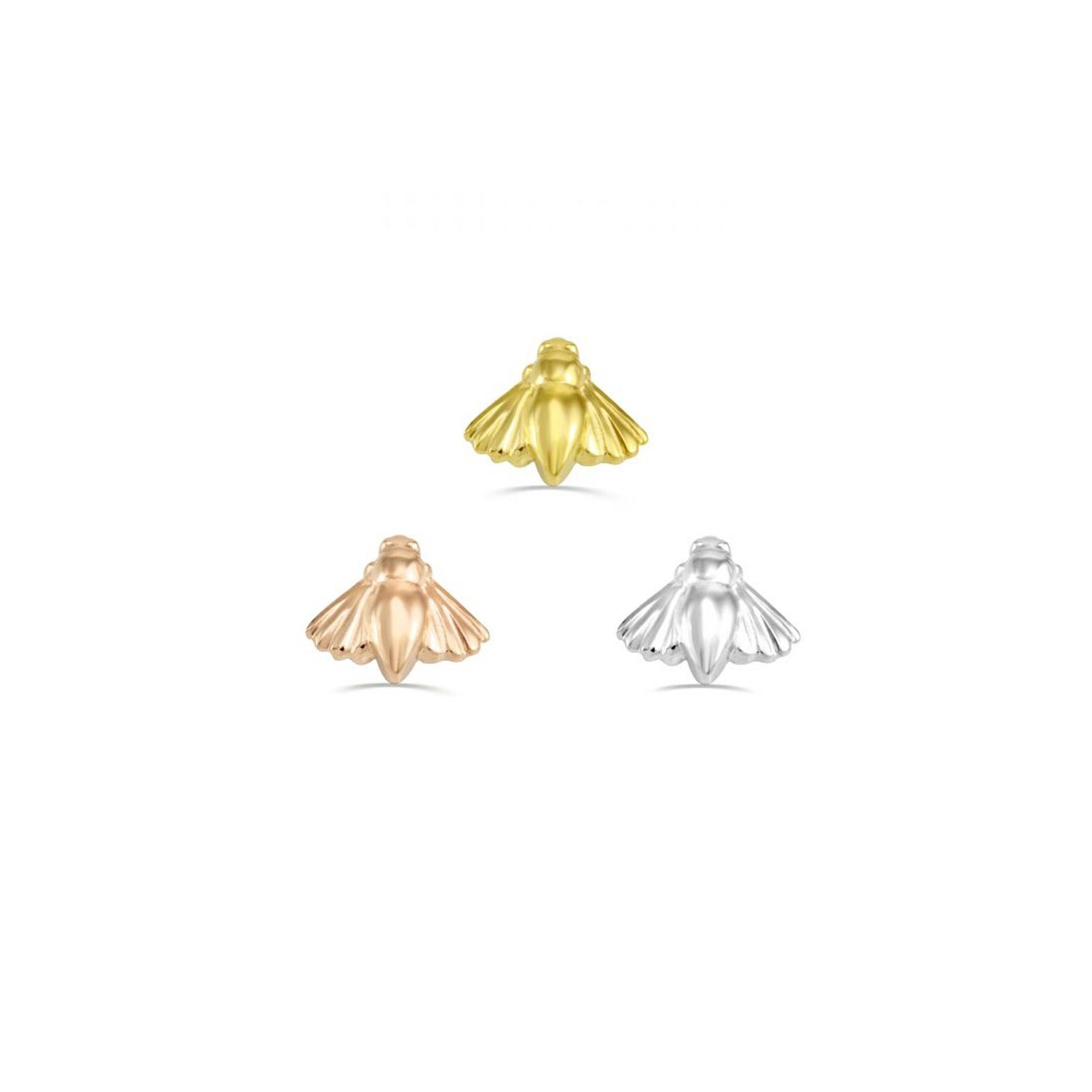 Custom Order 14k Gold Moth Internally Threaded End