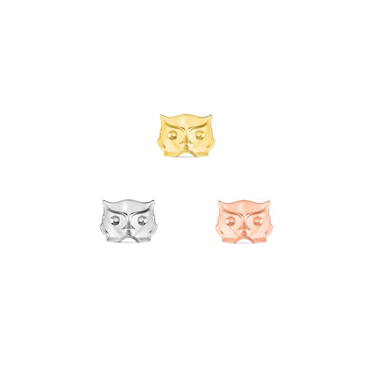 Custom Order 14k Gold Owl Internally Threaded End