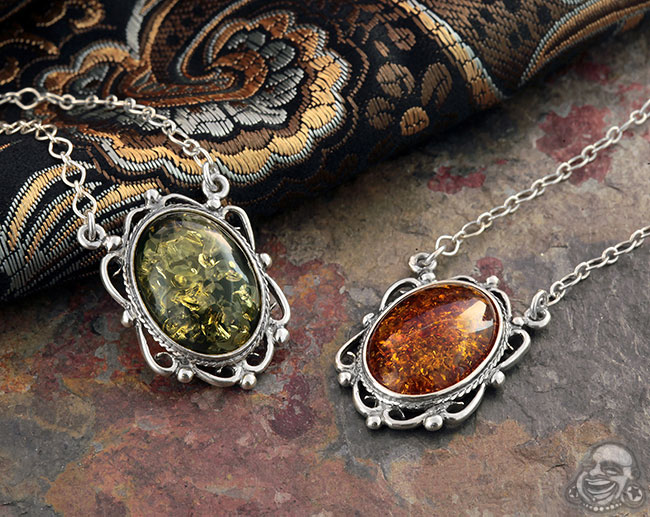 Victorian Baltic Amber With Sterling Silver Necklace Silver And Victorian Baltic Amber Necklace