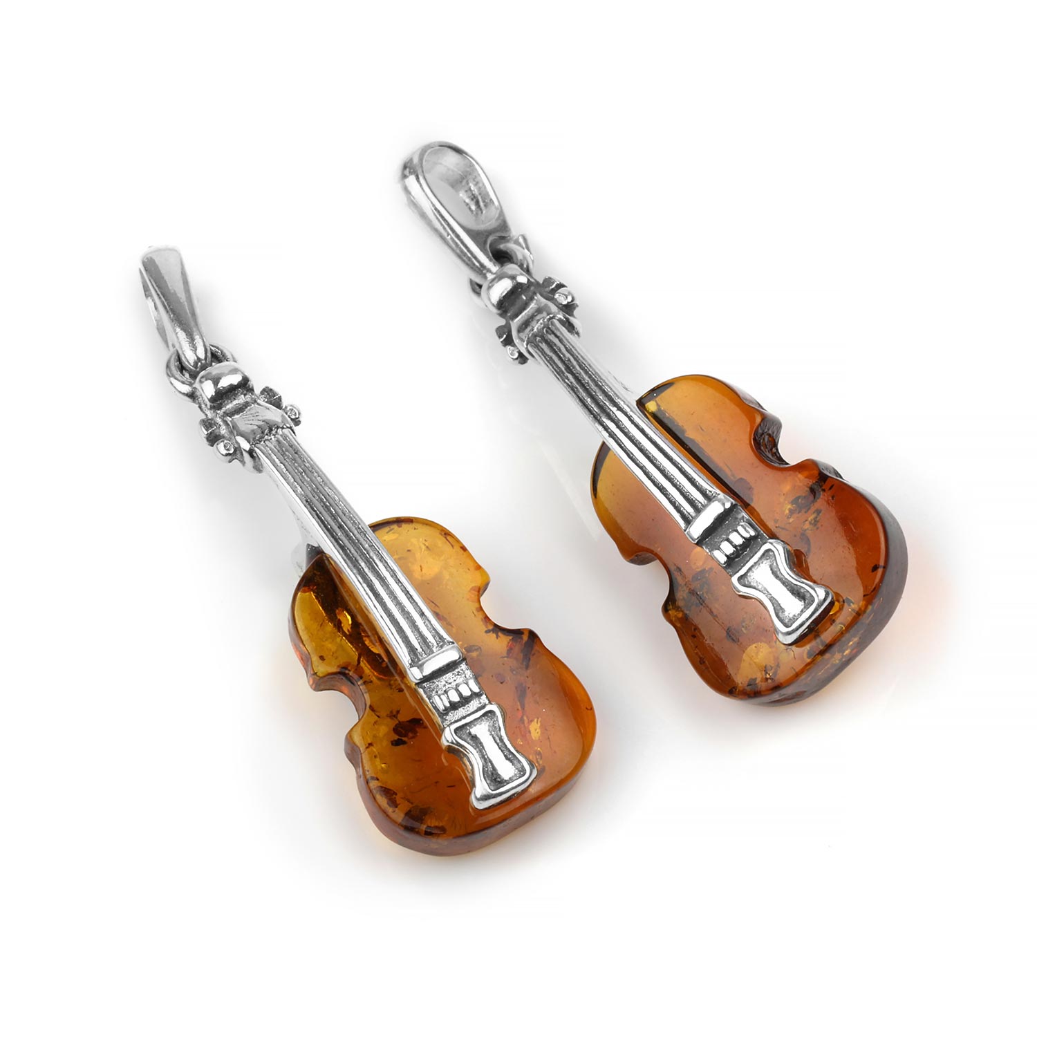 Amber Instrument Silver Pendant
