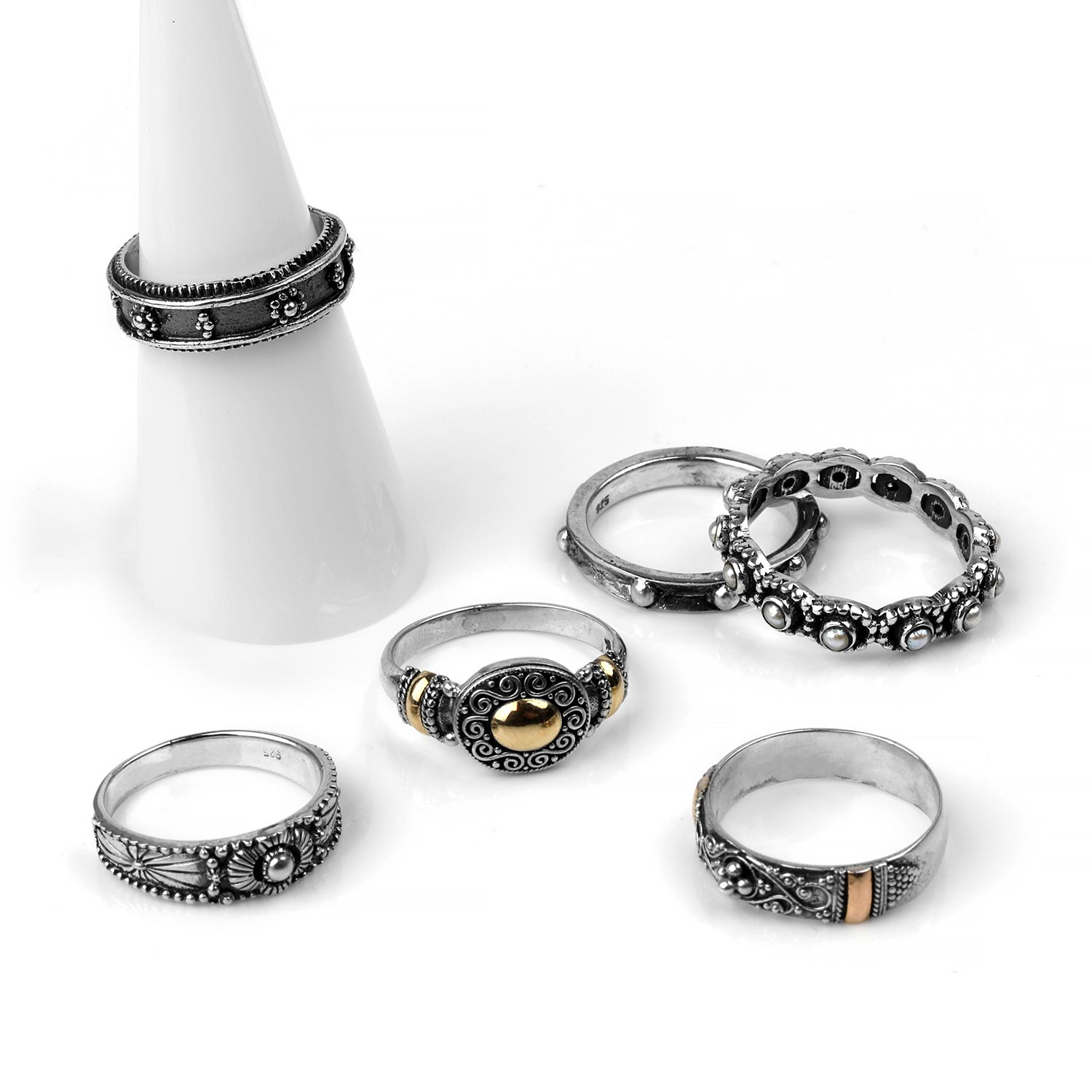 Turnt Silver Rings Sterling Silver Ornate Rings