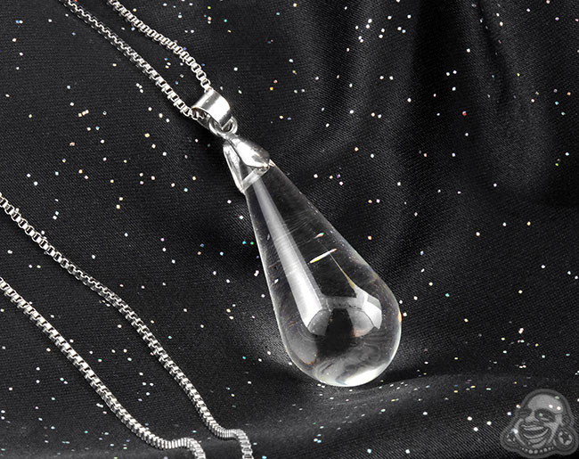 Clear Quartz Drop Necklace