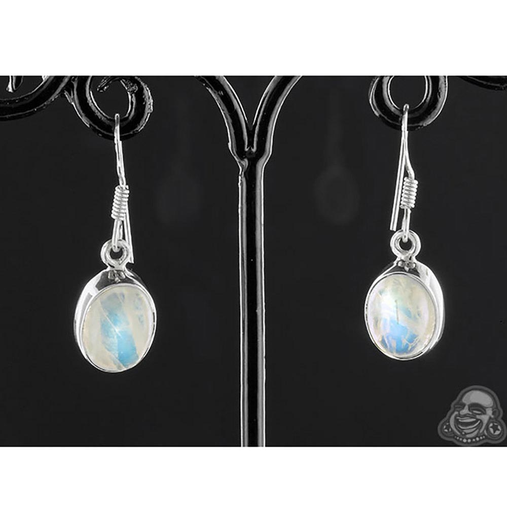 Silver And Moonstone Earrings