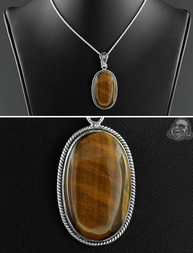 Tiger Eye Silver Necklace