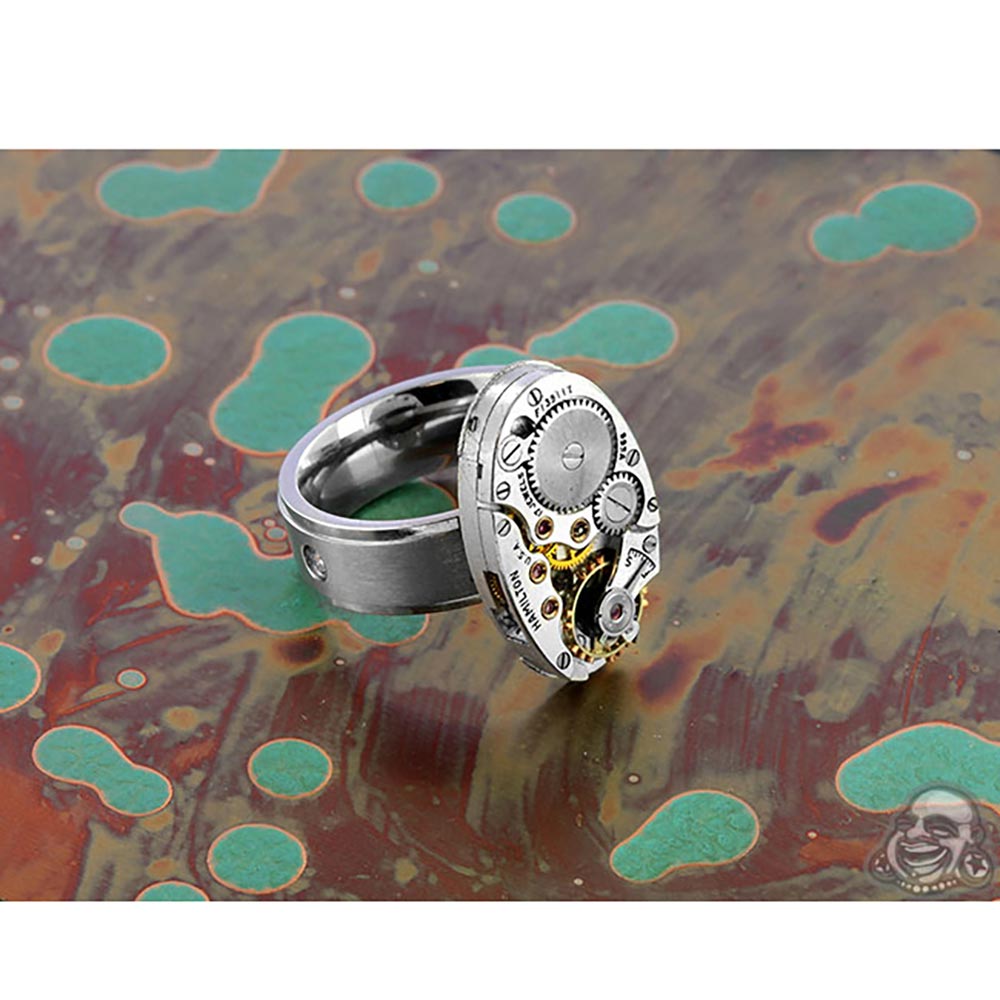 Antique Oval Hamilton Gear Ring