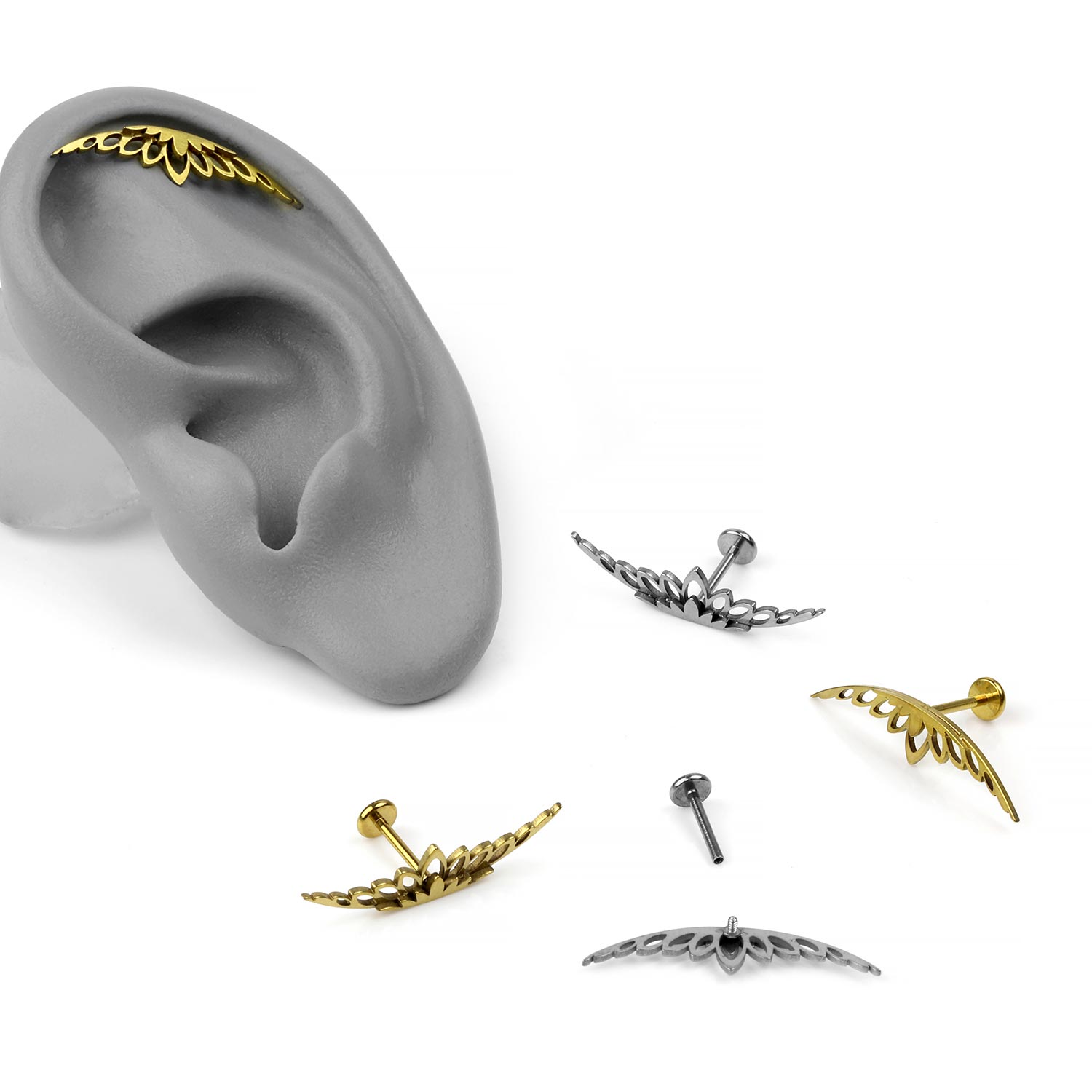 Steel Bloom Labrets: Perfect For Helix & Lobe