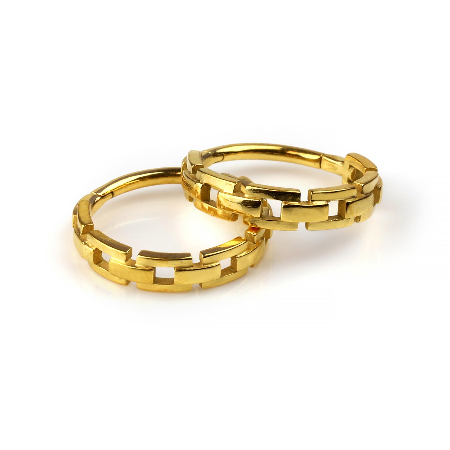 Steel Chain Link Clicker Ring