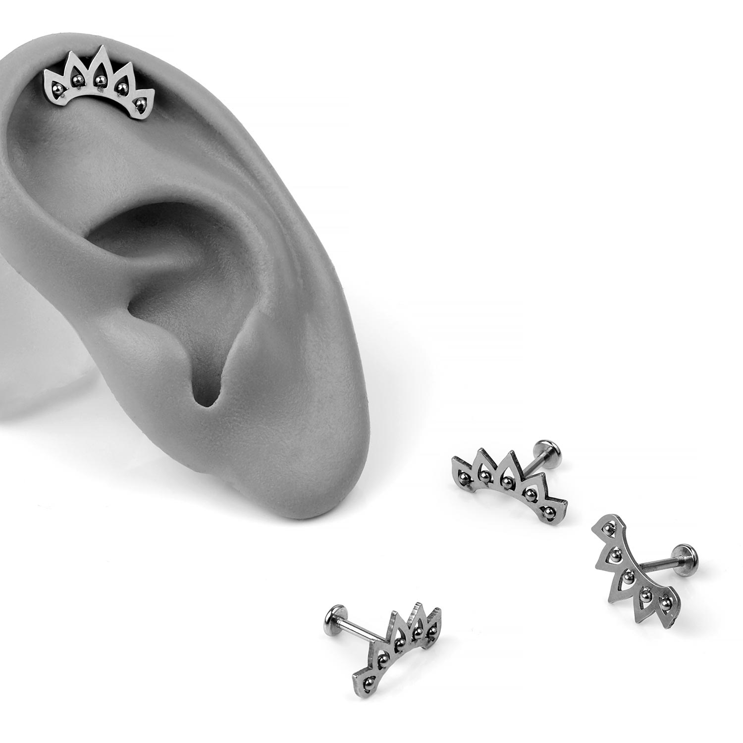 Stainless Steel Labrets For Helix & Lobe Piercings