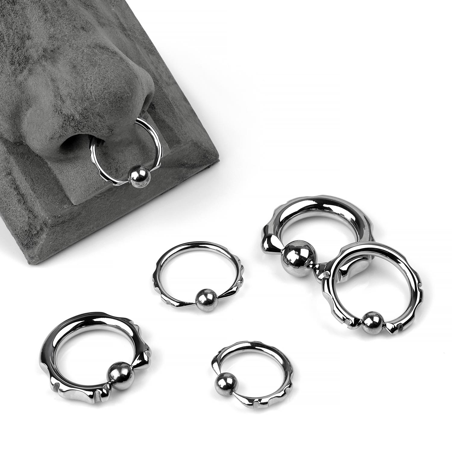 Steel Bead Rings Steel Scalloped Bead Ring