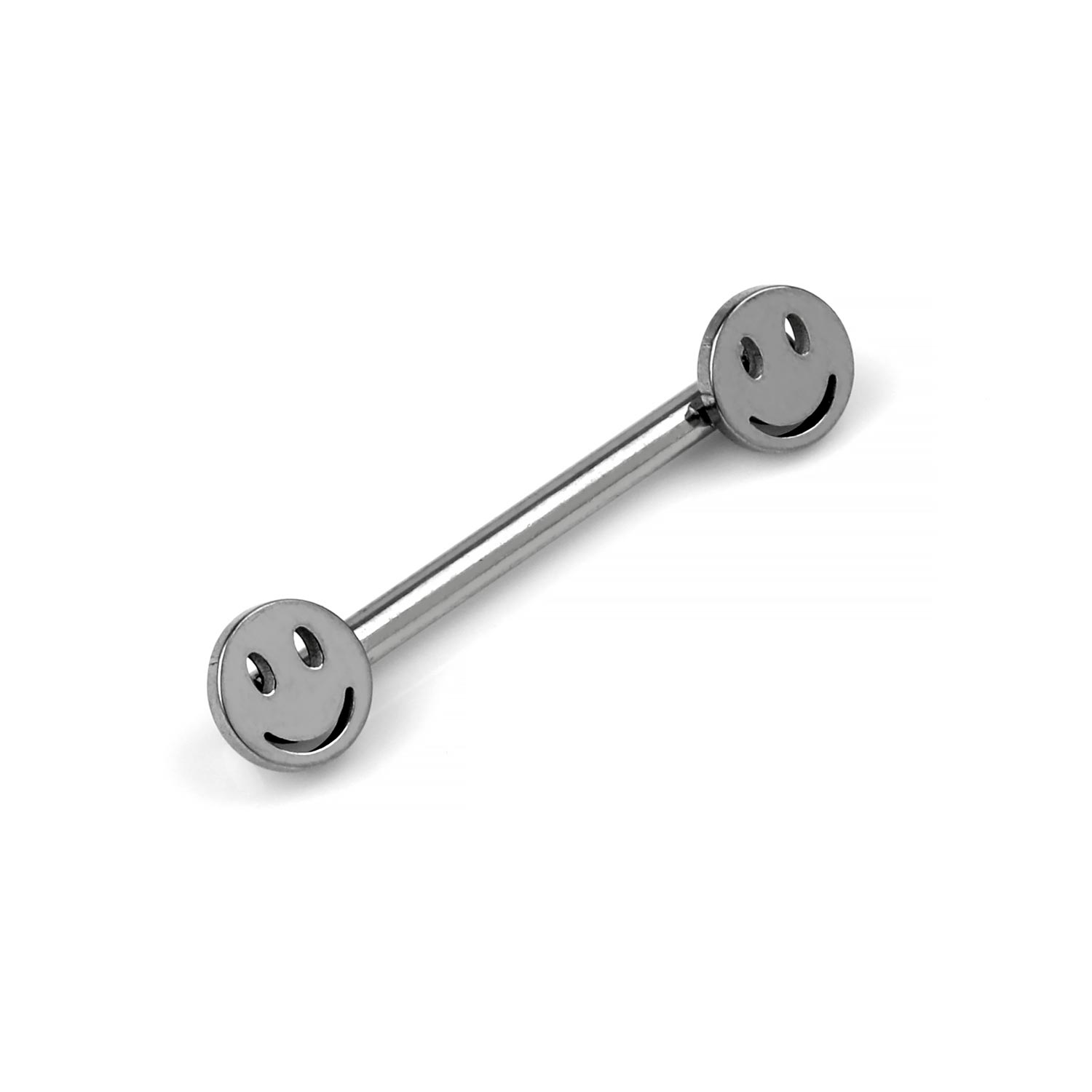 Smiley Face Stainless Steel Nipple Barbell