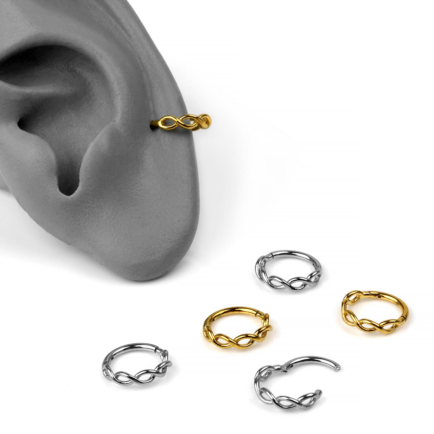 Twisted Stainless Steel Clicker