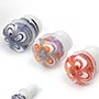 Glass Psychedelic Single Flare Plugs For Stretched Lobe