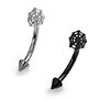 Stainless Steel Spiderweb Curved Barbell